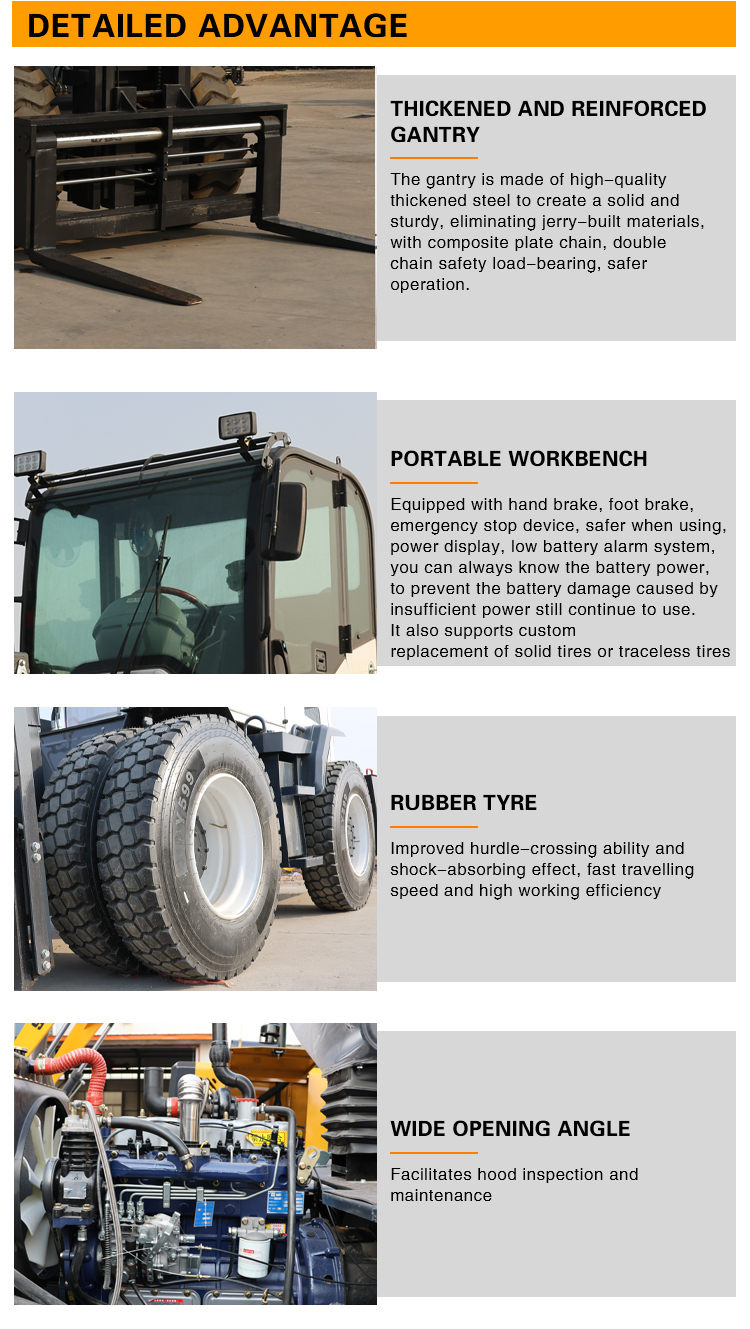 Heavy-duty off-road forklift